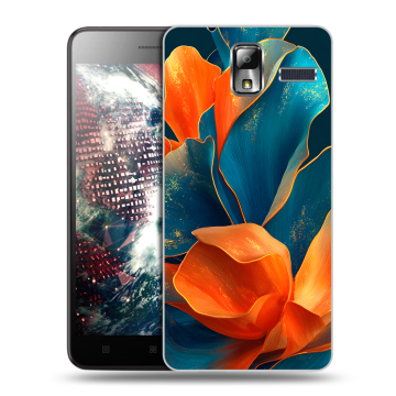Силиконовый чехол на Lenovo S580 Ideaphone с принтом Цветы