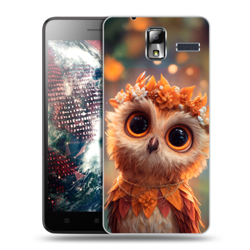 Силиконовый чехол на Lenovo S580 Ideaphone с принтом Милая сова