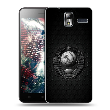 Силиконовый чехол на Lenovo S580 Ideaphone с принтом Герб Флаг СССР