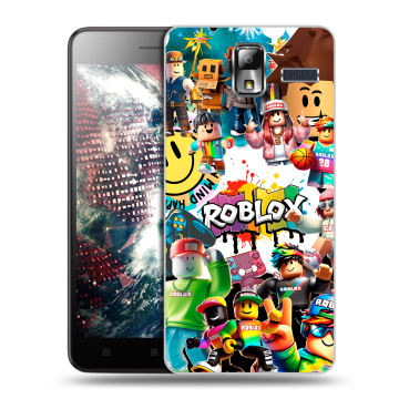 Силиконовый чехол на Lenovo S580 Ideaphone с принтом Roblox Роблокс