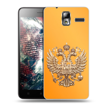 Силиконовый чехол на Lenovo S580 Ideaphone с принтом Герб Флаг России