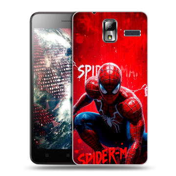 Силиконовый чехол на Lenovo S580 Ideaphone с принтом Spiderman Человек паук