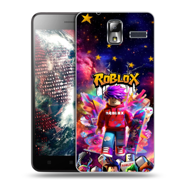 Силиконовый чехол на Lenovo S580 Ideaphone с принтом Roblox Роблокс