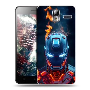 Силиконовый чехол на Lenovo S580 Ideaphone с принтом IronMan Железный человек Силиконовый чехол на Lenovo S580 Ideaphone с принтом IronMan Железный человек