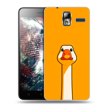 Силиконовый чехол на Lenovo S580 Ideaphone с принтом Смешная утка