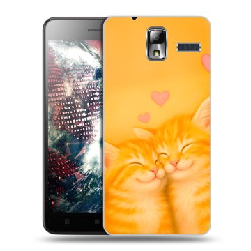 Силиконовый чехол на Lenovo S580 Ideaphone с принтом Милые котята Силиконовый чехол на Lenovo S580 Ideaphone с принтом Милые котята