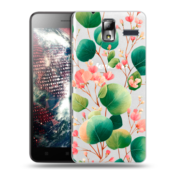 Силиконовый чехол на Lenovo S580 Ideaphone с принтом женский