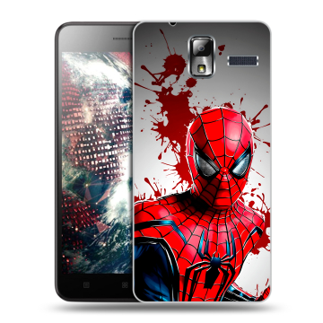 Силиконовый чехол на Lenovo S580 Ideaphone с принтом Spiderman Человек паук Силиконовый чехол на Lenovo S580 Ideaphone с принтом Spiderman Человек паук