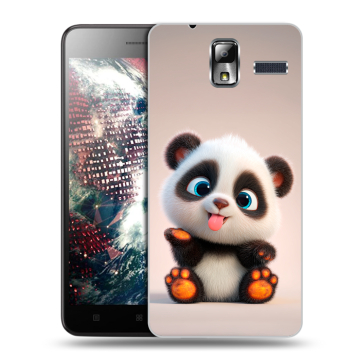 Силиконовый чехол на Lenovo S580 Ideaphone с принтом милая панда Силиконовый чехол на Lenovo S580 Ideaphone с принтом милая панда