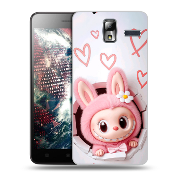 Силиконовый чехол на Lenovo S580 Ideaphone с принтом Labubu Лабубу