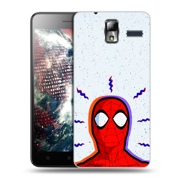 Силиконовый чехол на Lenovo S580 Ideaphone с принтом Spiderman Человек паук