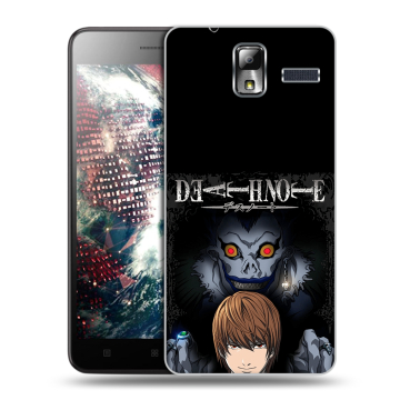 Силиконовый чехол на Lenovo S580 Ideaphone с принтом Death note Тетрадь смерти