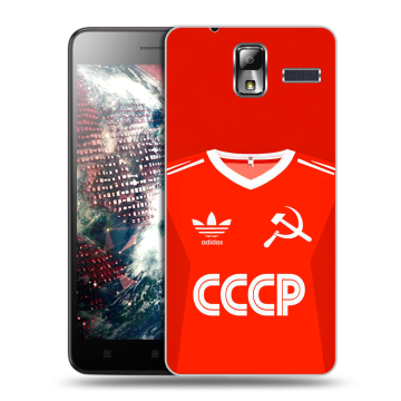 Силиконовый чехол на Lenovo S580 Ideaphone с принтом Флаг Герб СССР