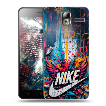 Силиконовый чехол на Lenovo S580 Ideaphone с принтом Nike Найк Силиконовый чехол на Lenovo S580 Ideaphone с принтом Nike Найк