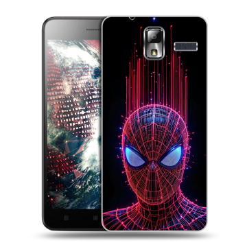 Силиконовый чехол на Lenovo S580 Ideaphone с принтом Spiderman Человек паук Силиконовый чехол на Lenovo S580 Ideaphone с принтом Spiderman Человек паук