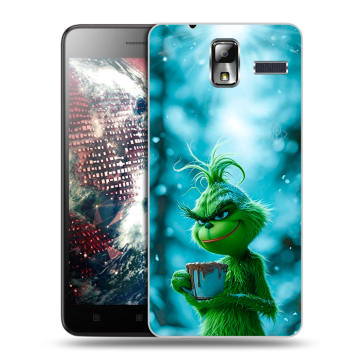 Силиконовый чехол на Lenovo S580 Ideaphone с принтом Новый год гринч