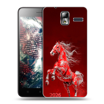 Силиконовый чехол на Lenovo S580 Ideaphone с принтом Новый год