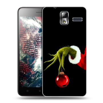 Силиконовый чехол на Lenovo S580 Ideaphone с принтом Новый год Гринч