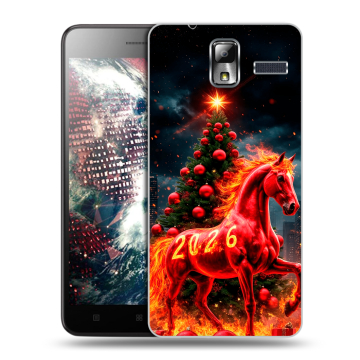 Силиконовый чехол на Lenovo S580 Ideaphone с принтом Новый год