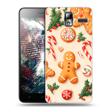 Силиконовый чехол на Lenovo S580 Ideaphone с принтом Новый год