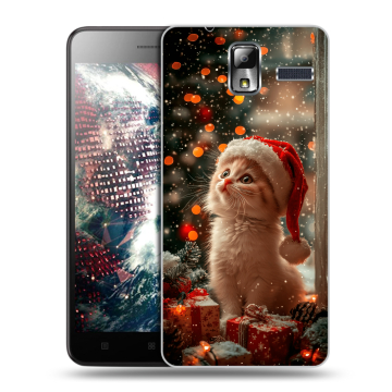 Силиконовый чехол на Lenovo S580 Ideaphone с принтом Новый год