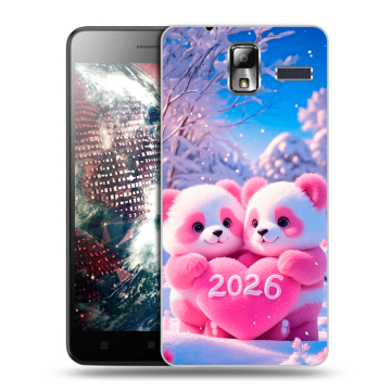 Силиконовый чехол на Lenovo S580 Ideaphone с принтом Новый год