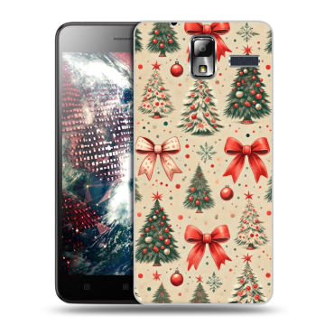 Силиконовый чехол на Lenovo S580 Ideaphone с принтом Новый год