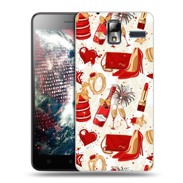 Силиконовый чехол на Lenovo S580 Ideaphone с принтом Новый год
