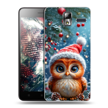 Силиконовый чехол на Lenovo S580 Ideaphone с принтом Новый год Силиконовый чехол на Lenovo S580 Ideaphone с принтом Новый год