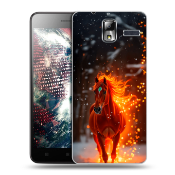 Силиконовый чехол на Lenovo S580 Ideaphone с принтом Новый год Силиконовый чехол на Lenovo S580 Ideaphone с принтом Новый год