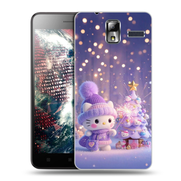 Силиконовый чехол на Lenovo S580 Ideaphone с принтом Новый год Силиконовый чехол на Lenovo S580 Ideaphone с принтом Новый год