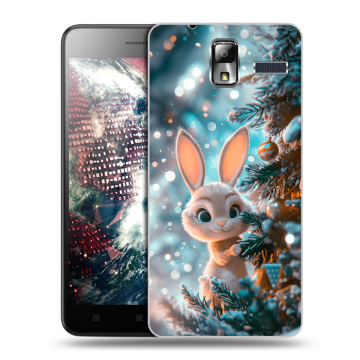 Силиконовый чехол на Lenovo S580 Ideaphone с принтом Новый год Силиконовый чехол на Lenovo S580 Ideaphone с принтом Новый год