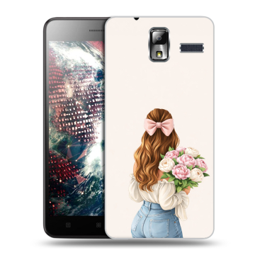 Силиконовый чехол на Lenovo S580 Ideaphone с принтом женский Силиконовый чехол на Lenovo S580 Ideaphone с принтом женский