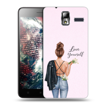 Силиконовый чехол на Lenovo S580 Ideaphone с принтом женский Силиконовый чехол на Lenovo S580 Ideaphone с принтом женский