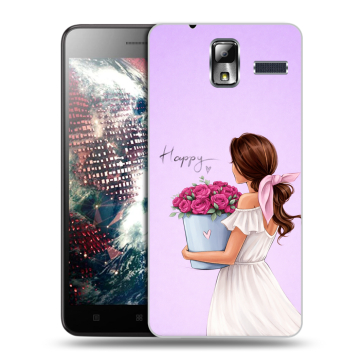 Силиконовый чехол на Lenovo S580 Ideaphone с принтом женский Силиконовый чехол на Lenovo S580 Ideaphone с принтом женский