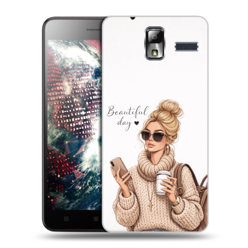Силиконовый чехол на Lenovo S580 Ideaphone с принтом женский Силиконовый чехол на Lenovo S580 Ideaphone с принтом женский