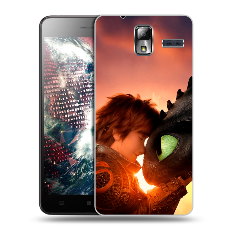 Силиконовый чехол на Lenovo S580 Ideaphone с принтом Как приручить дракона Силиконовый чехол на Lenovo S580 Ideaphone с принтом Как приручить дракона