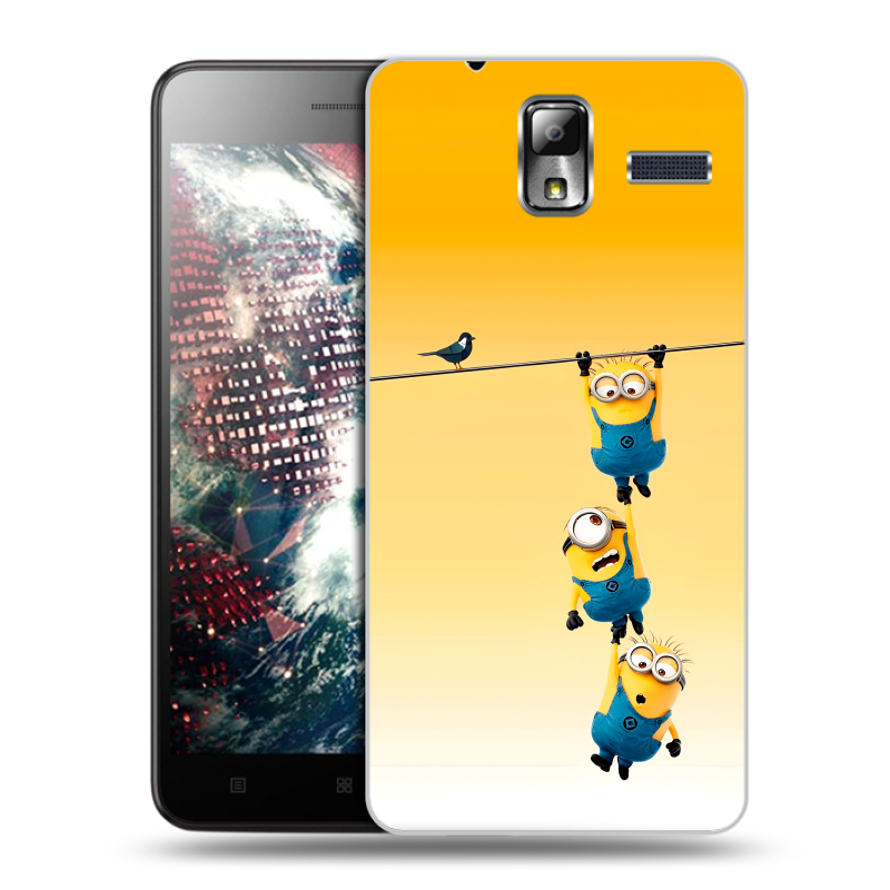 Силиконовый чехол на Lenovo S580 Ideaphone с принтом Миньоны Силиконовый чехол на Lenovo S580 Ideaphone с принтом Миньоны
