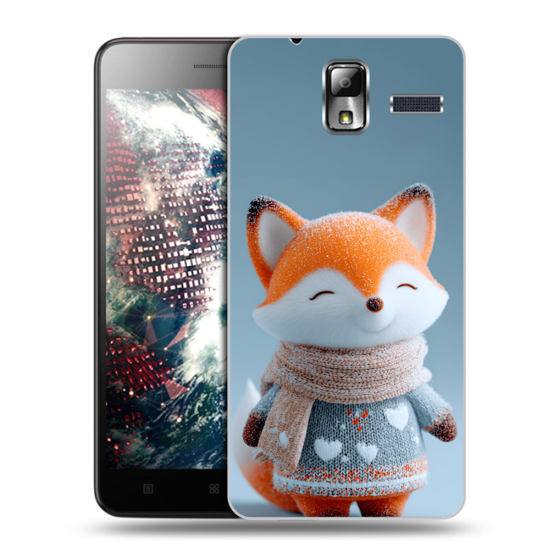 Силиконовый чехол на Lenovo S580 Ideaphone с принтом Лиса Силиконовый чехол на Lenovo S580 Ideaphone с принтом Лиса