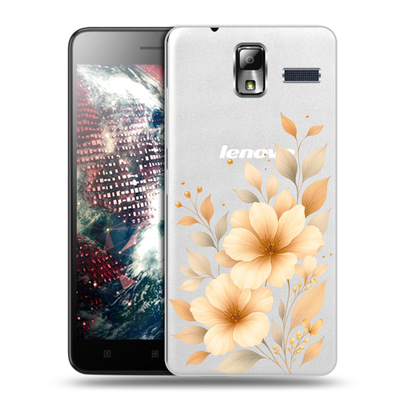 Силиконовый чехол на Lenovo S580 Ideaphone с принтом для девушки Силиконовый чехол на Lenovo S580 Ideaphone с принтом для девушки