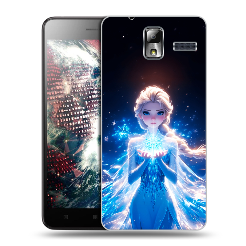 Силиконовый чехол на Lenovo S580 Ideaphone с принтом Холодное сердце Frozen Силиконовый чехол на Lenovo S580 Ideaphone с принтом Холодное сердце Frozen