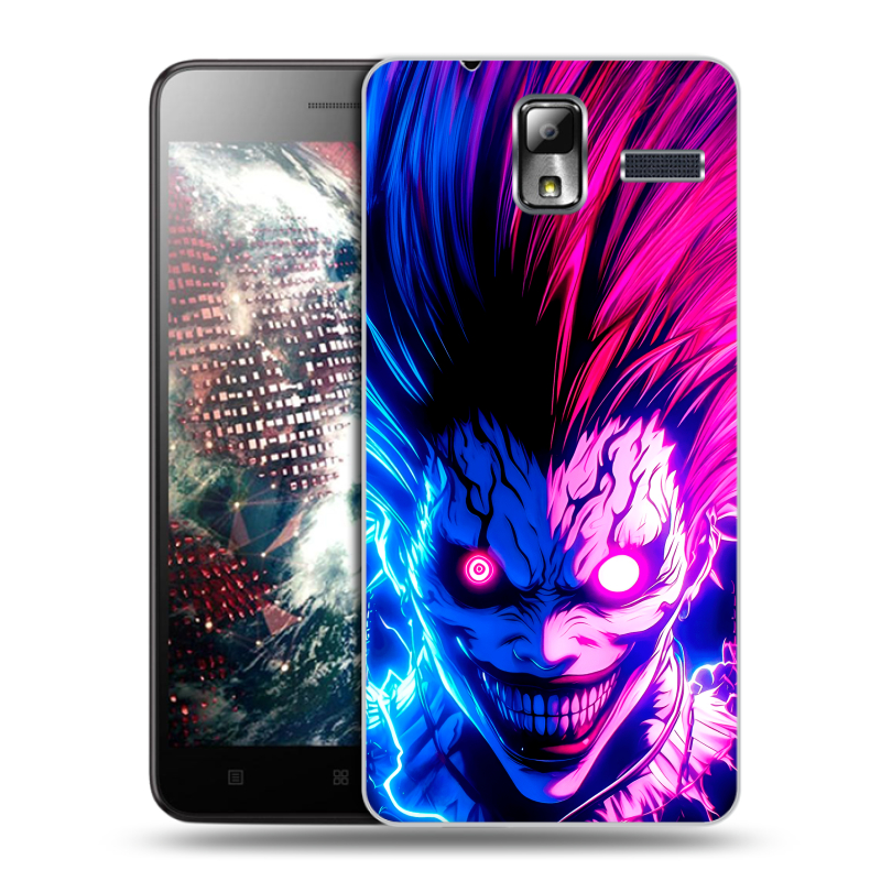 Силиконовый чехол на Lenovo S580 Ideaphone с принтом Death note Тетрадь смерти Силиконовый чехол на Lenovo S580 Ideaphone с принтом Death note Тетрадь смерти