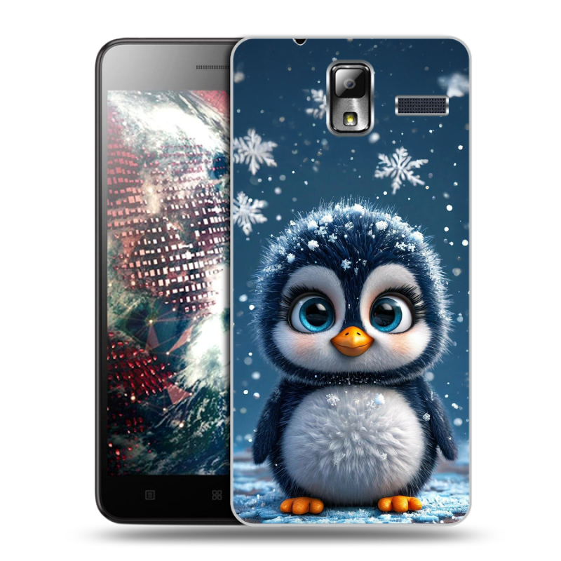 Силиконовый чехол на Lenovo S580 Ideaphone с принтом Новый год Силиконовый чехол на Lenovo S580 Ideaphone с принтом Новый год