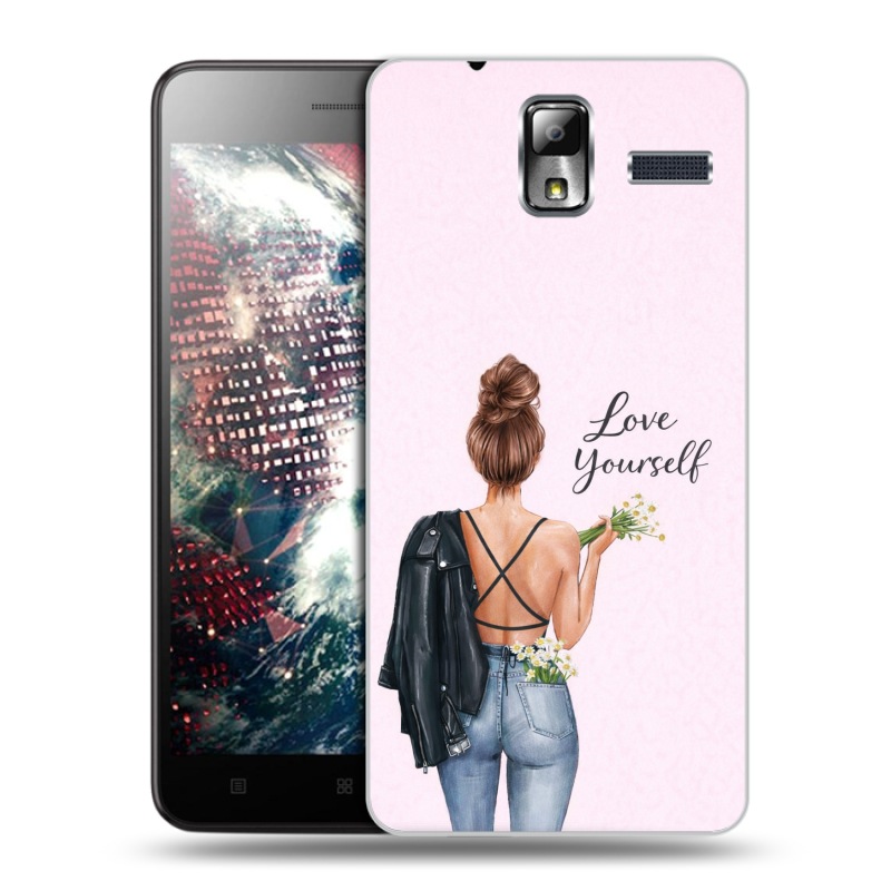 Силиконовый чехол на Lenovo S580 Ideaphone с принтом женский Силиконовый чехол на Lenovo S580 Ideaphone с принтом женский