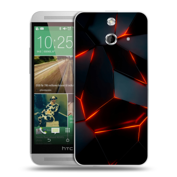 Пластиковый чехол на HTC One E8 с принтом Яркие абстракции