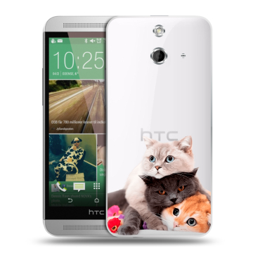 Пластиковый чехол на HTC One E8 с принтом Кошки