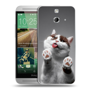 Пластиковый чехол на HTC One E8 с принтом Коты