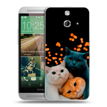 Пластиковый чехол на HTC One E8 с принтом Кошки