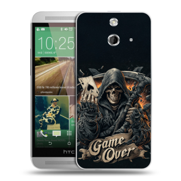 Пластиковый чехол на HTC One E8 с принтом Скелет карты