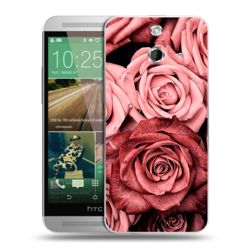Пластиковый чехол на HTC One E8 с принтом Цветы розы